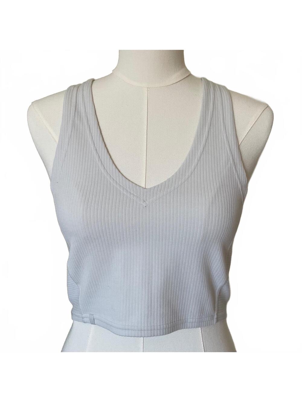 lululemon Ribbed Softstreme Cropped Tank Top White